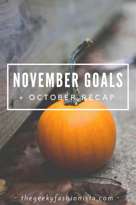 November Goals And October Recap Amanda Boldly Goes