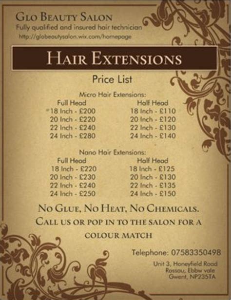 Use enrich salon promo code to save now. Hair extension price list | Hair extensions prices, Salon ...