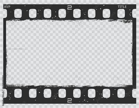 Grunge Movie Film Strip Vintage Filmstrip Frame Vector Old Photo Texture Background Film