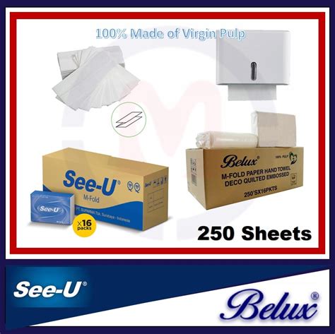 Qoo10 See Ubelux M Fold Hand Paper Towel 250 Sheets Bundle