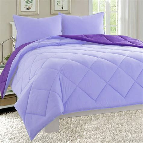 All Season Reversible 2 Piece Comforter Set Twintwin Xl Lilac