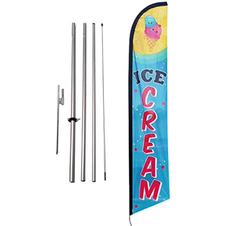 Amazon Com Neoplex Ice Cream Cones Complete Flag Kit Includes Swooper Feather