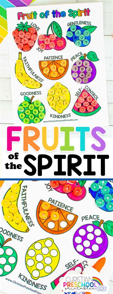 Fruit of the Spirit Coloring Page - Christian Preschool Printables