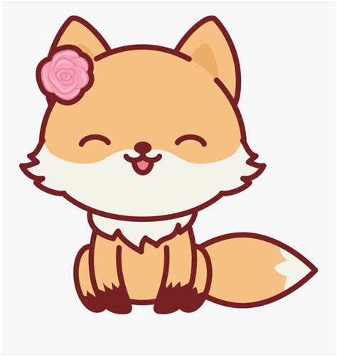 Transparent Sleeping Fox Clipart Cute Kawaii Animals Clipart Free