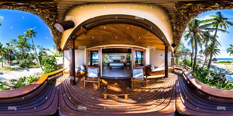 360° View Of Deluxe Beachfront Bure Terrace Yasawa Island Resort