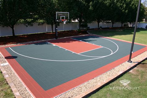 Half Court Basketball Court For Your Backyard By Versacourt Outdoor