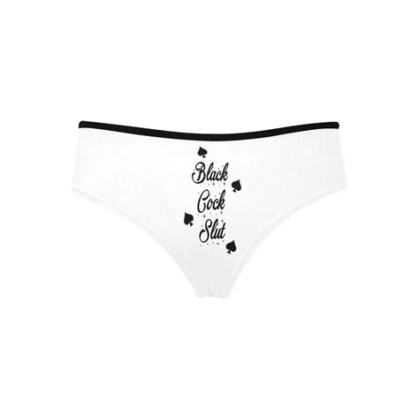 Queen Of Spades Women S White Hipster Panties Black Cock Etsy