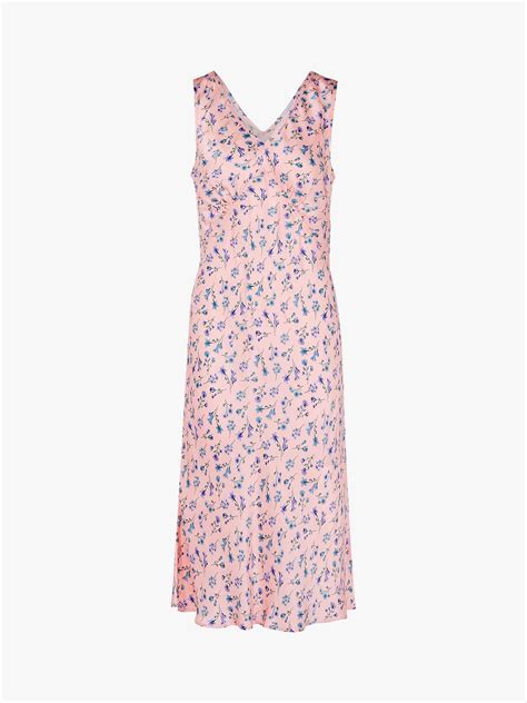 Ghost Ditsy Floral Print Midi Summer Dress Pink At John Lewis And Partners