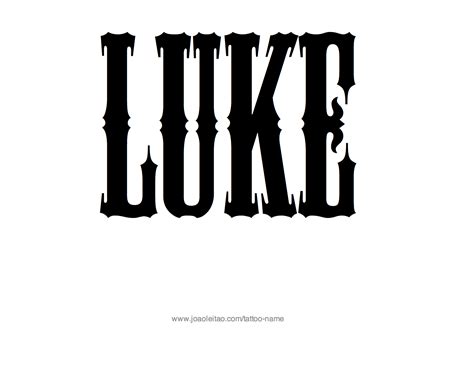 Luke Name Tattoo Designs