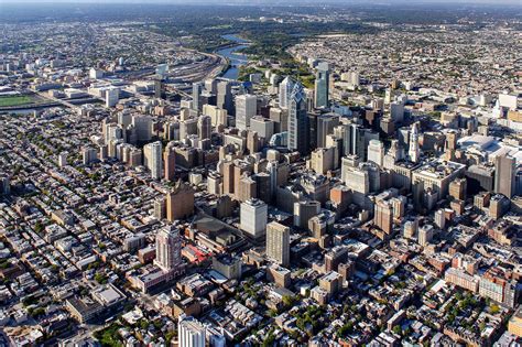 Center City Philadelphia City City Skyline Aerial Photo