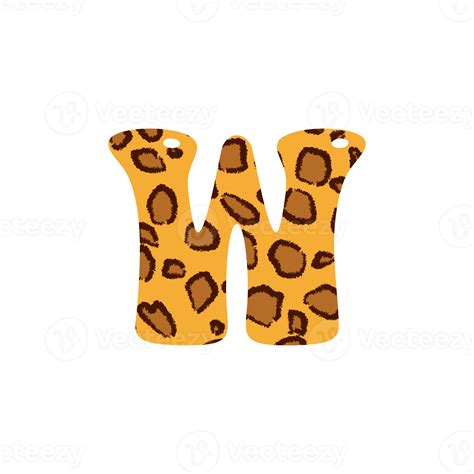 Free Leopard Print Alphabets And Number 10884061 Png With Transparent
