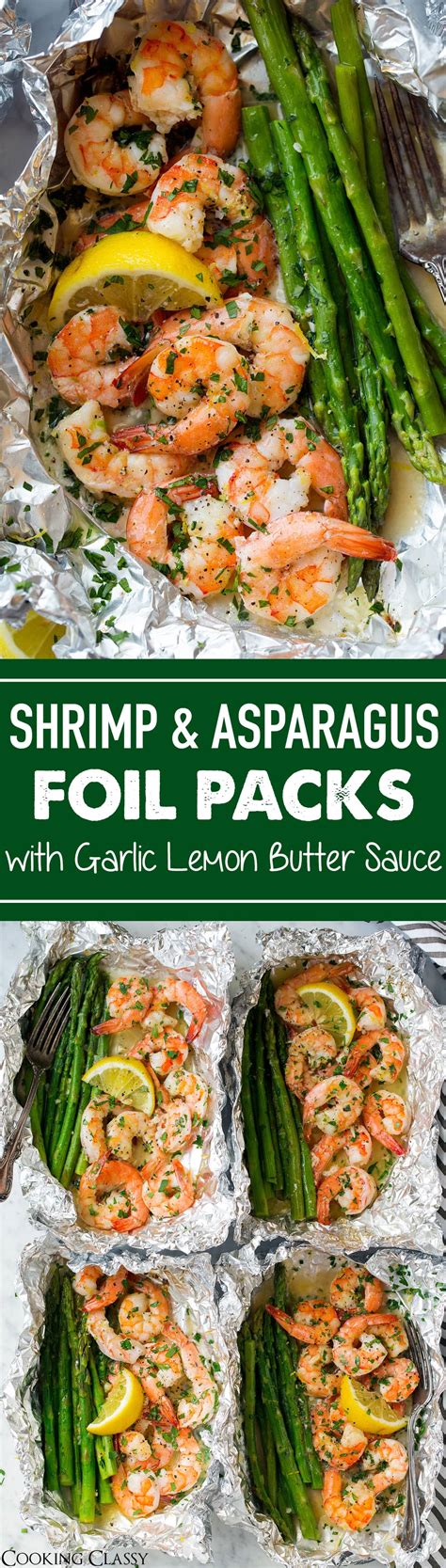 Shrimp and Asparagus Foil Packs (Grilled or Baked ...