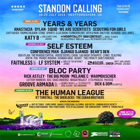 Standon Calling 2023 First Line Up Names Revealed Including Years