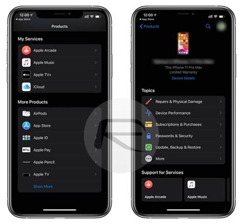 Apple Support App For Ios Gets New Ui Including Dark Mode Support And