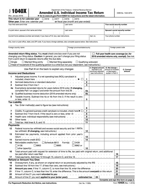 Irs form 1040 comes in a few variations. IRS 1040-X 2019 - Fill out Tax Template Online | US Legal ...
