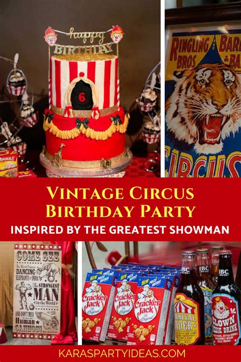 Karas Party Ideas Vintage Circus Birthday Party Inspired By The