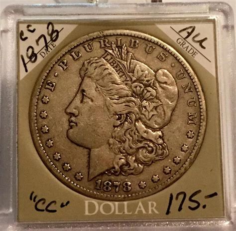 1878 Cc Morgan Silver Dollar Au W Case