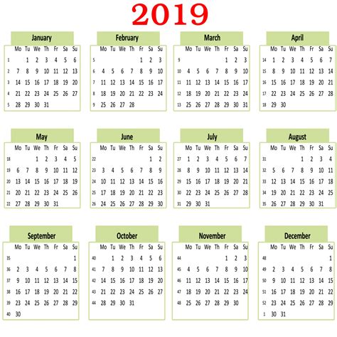 Calendar 2019 Free Stock Photo Public Domain Pictures