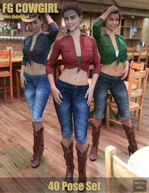 Fg Cowgirl Pose Collection For Genesis 8 Daz 3d