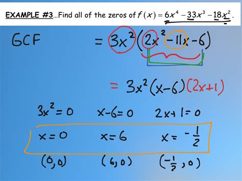 The function passes through the point (6, 9) the one that explains this the best will get the 10 points. ShowMe - find imaginary zeros