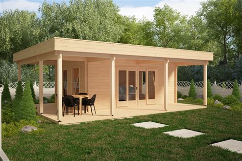 garden room with big terrace remo 1 22m2 70mm 6 x 8m summer house 24