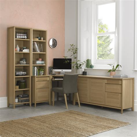 Bergen Oak Corner Desk Home Office Furniture Bentley Designs