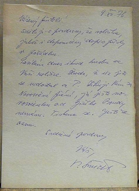 Kniha Rukopisný Dopis Antikvariát Václav Beneš Plzeň