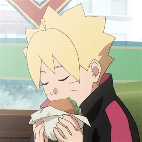Boruto Comendo Hambúrguer  Animes Boruto Anime Anime Naruto