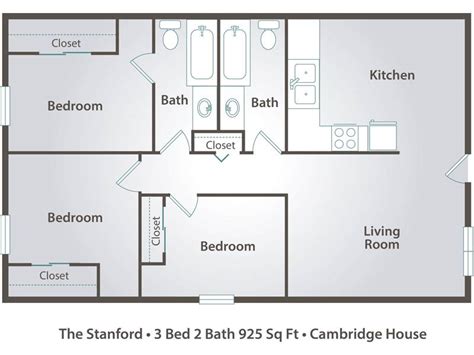 3 Bedroom Apartment Floor Plans And Pricing Cambridge House Davis Ca
