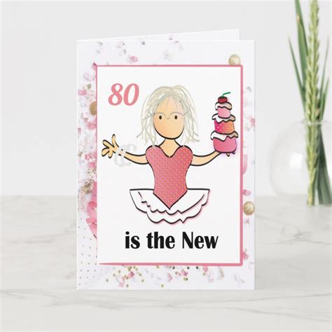 80th birthday card for her funny and fun