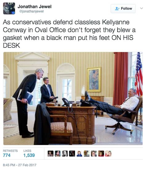 Kellyanne Conway Put Her Shoes On An Oval Office Couch And Twitter Is