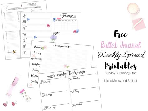 Bullet journal can save you a ton of time, but! FREE Bullet Journal Printables