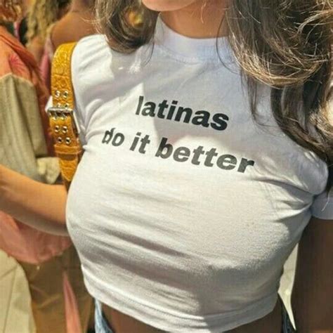Latinas Do It Better Print T Shirt Cute Women S Short Sleeve Crop Tops Harajuku Goth