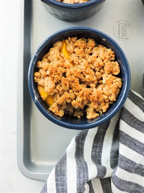 Healthy Oat Topped Peach Crumble Fresh Fit Kitchen
