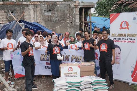 Relawan Puan Bergerak Salurkan Bantuan Untuk Korban Gempa Cianjur