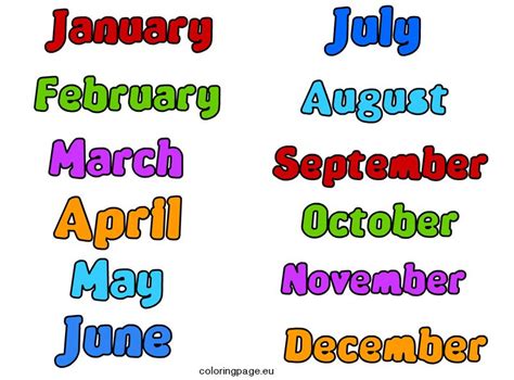 Months Of The Year Clipart Free Cliparts Download Images On Clipground