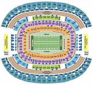 At T Stadium Seating Chart Maps Dallas