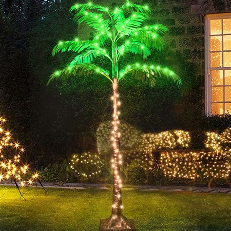 Buy 6ft 141 Leds Lighted Palm Tree Light Up Tropical Palm Trees Led