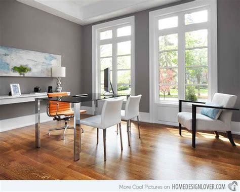 Check out these contemporary home office paint color ideas and get inspiration for your own commercial office paint color ideas corporate office paint colors 1. 15 Ideas for Contemporary Gray Home Office Designs | Home ...