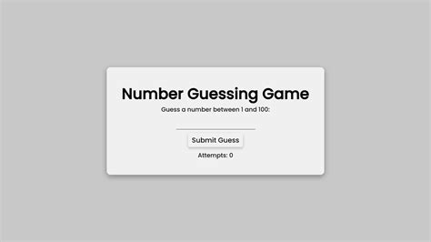 Number Guessing Game Using HTML CSS And JavaScript With Source Code SourceCodester