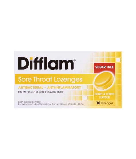 Difflam Sore Throat Lozenges Honey And Lemon 16 Pack Zoom Pharmacy