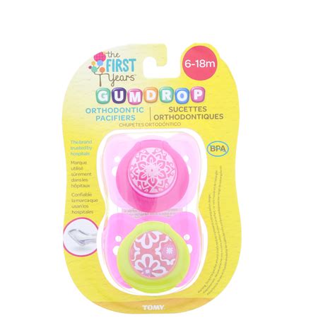 The First Years Gumdrop Orthodontic Pacifier Months Assorted