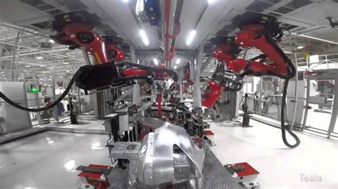 Tesla Gives Rare Glimpse Inside Its Model X Robo Factory Youtube