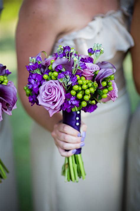 Purple Bridesmaid Bouquet Asya Photography Purple