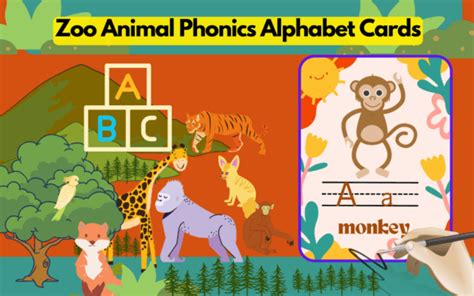 Zoo Animal Phonics Alphabet Cards Made By Teachers