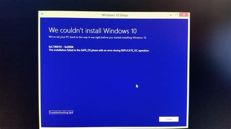 Windows 10 Something Happened Error Message On Installation Error Code