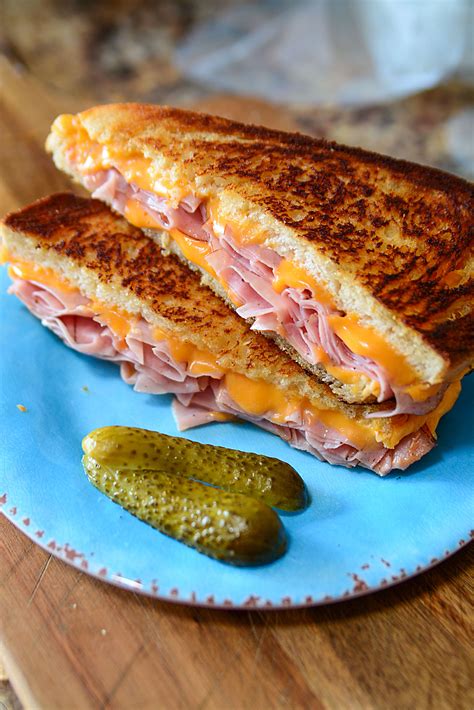 Delicious Grilled Ham And Cheese Sandwich The Salty Pot