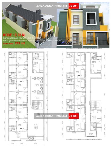 Model rumah minimalis 2 lantai design rumah minimalis via allrumahminimalis.blogspot.com. Konsep Desain Rumah Kost 2 Lantai @ Jasa Desain Rumah