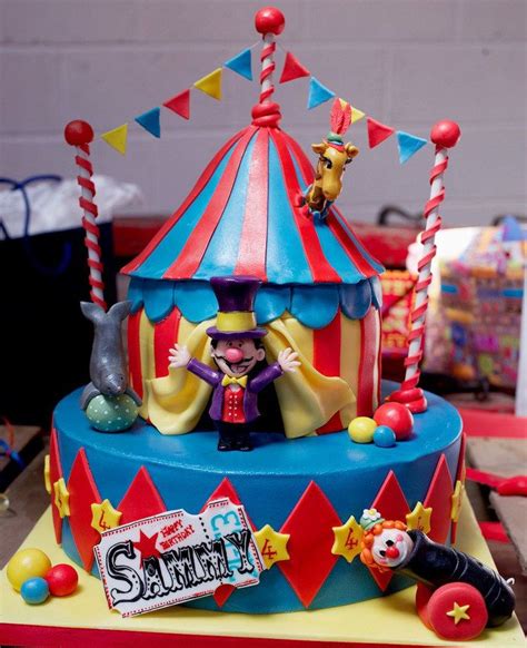 Colorful Circus Carnival Party Ideas Sammys 5th Birthday Party