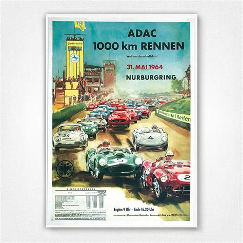 Adac 1000km Rennen 1964 Nürburgring Poster — Heritage Posters